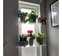 Estantes acrílicos para plantas de ventana, estante flotante transparente para colgar en la pared, estante para macetas, estantes acrílicos para plantas