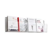 Estantes acrílicos para revistas para pared Revistero de acrílico, soporte for folletos, estantería for catálogos de pared, expositor de folletos(Clear)