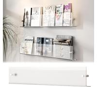 Estantes acrílicos para revistas para pared Revistero de pared de acrílico transparente for folletos y literatura(80cm/35")