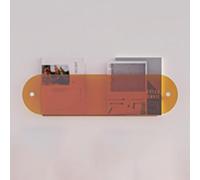 Estantes acrílicos para revistas para pared Revistero moderno de acrílico transparente for pared, expositor de folletos(Orange,80cm(31 1/2"))