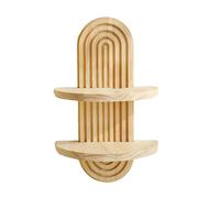 Estantes Boho - Soportes de Pared de Madera, Unidad de Estante Abierta, diseño de Soporte de decoración Vintage | Portavelas Moderno Iris Decorativo, Planta de Velas Moderna, configuración de
