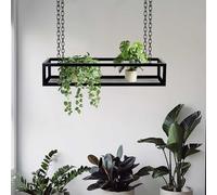 Estantes colgantes para plantas de techo, soporte para macetas, base de rejilla flotante, soporte para plantas de pared para interiores y ventanas, ideal para cultivar hierbas, microvegetales y sucu