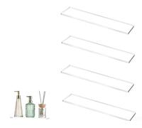 Estantes de acrílico transparente para botiquín con fuerte capacidad de carga y diseño elegante y transparente para mejorar el almacenamiento y mantener un aspecto limpio (4)