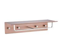 Estantes de Almacenamiento de Montaje en la Pared Space Baño de Aluminio Ratch de Toallas Minimalistas Dos Capas Impermeables con Varilla, no multifunción Duradera, 2 Colores (Color -Pink) (Rosa)