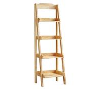 Estantes de almacenamiento Estante de escalera 4 niveles, estantería madera maciza, estante almacenamiento independiente, for sala estar, oficina en casa, cocina, dormitorio Estantería(A)