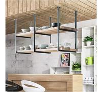 Estantes de almacenamiento montados en el techo, estantes flotantes industriales, estantes de pared rústicos para garaje, estantes de pared de madera, soluciones de nización para el hogar que ahorran