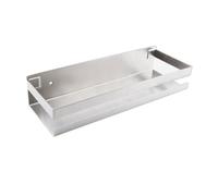 Estantes de baño de acero inoxidable, estante de ducha montado en la pared, acabado mate moderno, organizador rectangular de metal para accesorios, organizador duradero y elegante