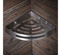Estantes de baño exquisitos Caddy de ducha Estante de esquina de baño de acero inoxidable, estante de carrito de ducha triangular de montaje en pared de níquel cepillado, accesorios de baño Almacenami
