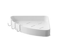 Estantes de baño montados en la pared, carritos de ducha de esquina o rectangulares, estantes flotantes colgantes para organizador de baño, estante de ducha sin perforación para (Forma de abanico)