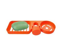 Estantes de baño, organizadores de gran capacidad, diseño de ahorro de espacio, cesta estable de 9.7 x 0.8 x 3.15 pulgadas, estante de instalación sin taladro para acondicionador, champú, jabón, taza