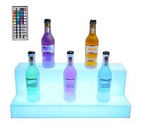 Estantes de barra LED con luces que cambian de color para exhibición de botellas de licor y estantes iluminados para bebidas
