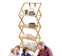 Estantes de campamento plegables: estante plegable para acampar, estante de almacenamiento al aire libre acampar, plegamiento de campamento | Bastidor de almacenamiento portátil de múltiples capas Rac