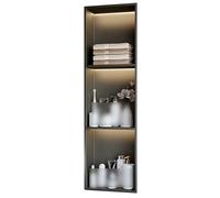 Estantes de Ducha de Acero Inoxidable con nicho de Pared para baño, Impermeables, empotrados, Organizador de champú y cosméticos para Habitaciones húmedas, baños de casa.