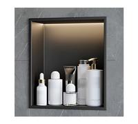 Estantes de Ducha de Acero Inoxidable con nicho de Pared para baño, nicho Empotrado Impermeable para champú y artículos de tocador, Elegante