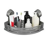 Estantes de ducha - Estante de almacenamiento de esquina sin perforación, estante de ducha | Organizador adhesivo montado en la pared para el mostrador de la puerta del inodoro, apartamento, inquilino