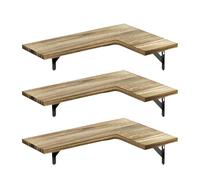 Estantes de esquina flotantes de montaje en pared, estantes flotantes decorativos de madera, estantes de montaje en pared para organizar