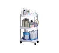 Estantes de exhibición con ruedas - Carrito de almacenamiento multiusos para agua mineral, gel de ducha para dormitorio, cocina, baño, organizador rodante, carrito de almacenamiento que ahorra espacio