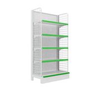 Estantes de exhibición de 5 niveles, estante de mercado montado en la pared para comestibles, licor, suministros de oficina, tienda de conveniencia comercial Sto (72 x 40 x 135 cm)