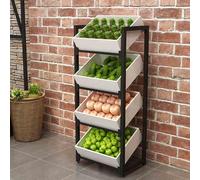 Estantes de exhibición para tiendas minoristas y despensa, estante resistente con cestas de frutas y verduras, organizador de aperitivos para supermercados