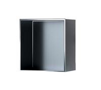 Estantes De Gabinete De Nicho De Pared De Acero Inoxidable,Estante De Almacenamiento Para Baño De Hotel,Adecuado Para Usar Junto A Un Aparador,Inodoro,Ventana Salediza O Baño. Gray,32 * 32 * 12.5