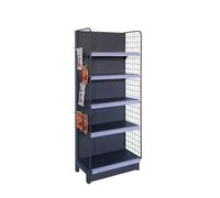 Estantes de góndola para montaje en pared, estantería de rejilla de supermercado para tiendas de comestibles, soluciones versátiles para una mayor visibilidad del producto en exhibiciones minoristas