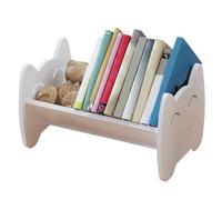 Estantes de libros de guardería, estante de libros para niños lindos ojos de la sonrisa estantes de guardería 12.6 '' Mini estantería de escritorio estanterías blancas pequeñas estanterías para libro