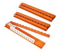 Estantes de madera para mahjong con empujadores magnéticos, juego de estantes para azulejos American Mahjong de 17 pulgadas, empujadores antideslizantes 2 en 1 y accesorios American Mah Jongg