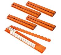 Estantes de madera para mahjong con empujadores magnéticos, juego de estantes para azulejos American Mahjong de 17 pulgadas, empujadores antideslizantes 2 en 1 y accesorios American Mah Jongg