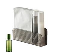 Estantes de palos móviles transparentes - juego de estante de maquillaje adhesivo, organizador de almacenamiento de pared | de exhibición en estantes de belleza compacta, soporte cosmético para l