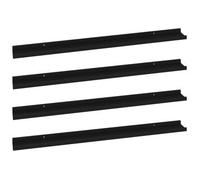vidaXL 4X Estantes de Pared Repisa Flotante Balda Estantería Salón Sala de Estar Estudio Exhibición Colgante Decoración Negro 100x9x3 cm