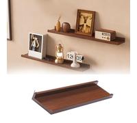 Estantes De Pared Baldas Flotantes 12/15cm W Baldas Pared Almacenaje para Salón Baño Cocina Decoración Estanteria Pareds De Ducha(Walnut,15 * 30cm)