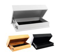 Estantes de pared con compartimentos, estantes flotantes de madera con almacenamiento secreto, organizador de exhibición oculto de 40 x 24 x 24,3 cm, almacenamiento discreto para objetos pequeños