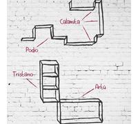 Estantes de pared Conjunto de 3 pc de elección mod. Calamita Maxi