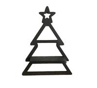 Estantes de pared de madera para árbol de Navidad, estante flotante para suministros de Navidad y exhibición de velas, estante de almacenamiento para colgar en la pared
