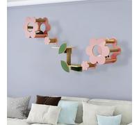 Estantes de Pared for Gatos Compactos, Estanterías de Pared for Gatos, Alfombrilla de Sisal y Cubierta de Peluche - Ideal for Escalar y Arañar(5PCS)