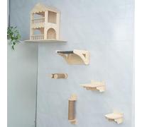 Estantes de Pared for Gatos, Muebles de Interior for Gatos, casa de Dos Plantas, cápsula Espacial, Hamaca(Style7)