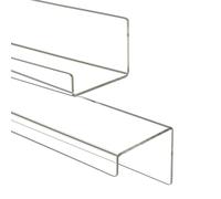 Estantes de pared genéricos - 2 piezas de acrílico transparente soporte flotante - Estantería decorativa para colecciones, para dormitorio, salón, cocina, oficina, champú, libros de fotos