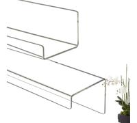 Estantes de pared genéricos, 2 piezas, soporte acrílico transparente sin taladrar, estante decorativo para colecciones - para casa, dormitorio, salón, cocina, oficina, champú, libros de fotos
