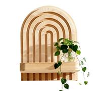 Estantes de pared genéricos | Soporte de almacenamiento de madera rústica | Pequeño soporte de exposición compacto - para sala de estar, cuarto de baño, cocina, oficina, relajar marcos de fotos