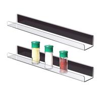 Estantes de pared genéricos - Soporte magnético de acrílico transparente, pequeño estante flotante para niños, para figuras de libros, juguetes, frigorífico, oficina, dormitorio, salón, cocina, sala