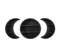 Estantes de pared lunares - Estante decorativo en forma de media luna, exhibición de fases de madera | Conjunto único de acento bohemio para el hogar, pieza decorativa de almacenamiento de luna llena,