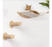 Estantes de Pared para Gatos, Juego de Perchas de estantes de Pared for Gatos de Madera, 4 Piezas, Varios tamaños