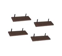 Estantes de pared prácticos estantes flotantes decorativos con diseño de madera bucólico para cocina y baño moderno flotante
