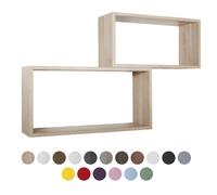 ESTANTES DE PARED RECTANGULARES CONJUNTO DE 2 PC DE ELECCIÓN MOD. BISLUNGO