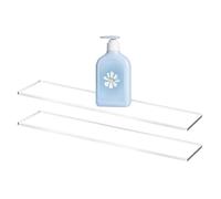 Estantes de repuesto para armarios, 2 piezas de acrílico transparente resistente, organizador de baño, para artículos de tocador, papel higiénico, cosméticos, dormitorio, despensa, apartamento