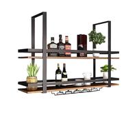 Estantes De Techo - Botellero Colgante De Techo De 2 Niveles, Estante De Almacenamiento Para Colgar En La Cocina, Soporte Para Copas De Vino De Madera Maciza Montado En La Pared, Para LOFT/Bar ( Size
