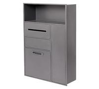 Estantes empotrados en la pared, organizador de estante empotrado de baño de acero inoxidable, cubo de basura, alcohol incorporado para cocina, sala de estar, dormitorio, estante de almacenamiento