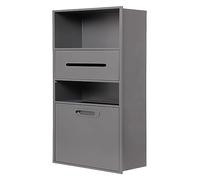 Estantes empotrados en la pared, organizador de estante empotrado de baño de acero inoxidable, cubo de basura, alcohol incorporado para cocina, sala de estar, dormitorio, estante de almacenamiento