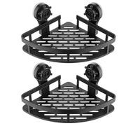 Estantes esquineros de baño, con de oso, estante de ducha esquinero con ventosas de oso, sin taladro, cesta de ducha montada en la pared para organizar cocina y baño