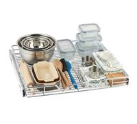 Estantes extraíbles para gabinetes, cajón deslizante de metal pesado, deslizante para despensa o armario, perfecto para ollas, sartenes, etc. Medidas de la cesta 55.88 pulgadas de ancho x 43.18